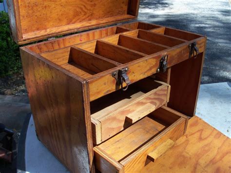 rustic wooden tool box